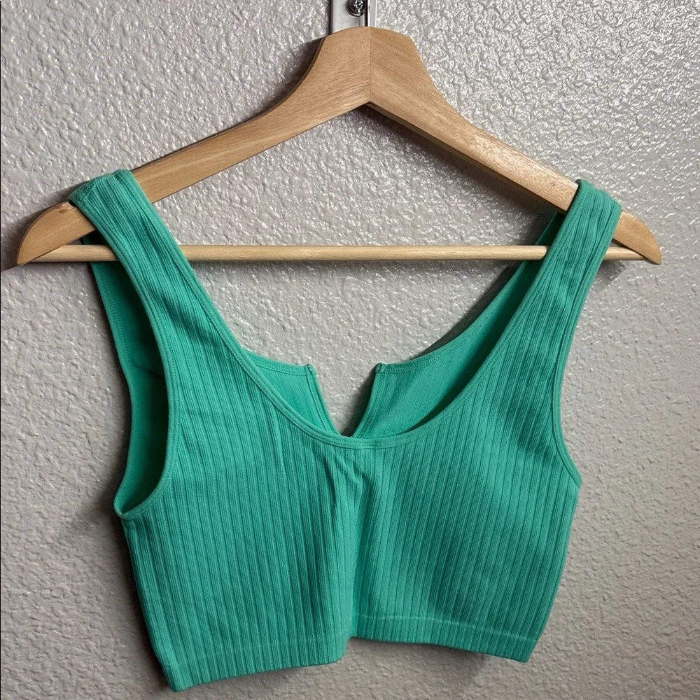 Zenana Outfitters Teal Ribbed Tank Top - Picture 2 of 4